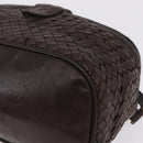 Bottega Veneta INTRECCIATO Shoulder Bag Leather Dark Brown Gold Auth ep16918-11