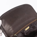Bottega Veneta INTRECCIATO Shoulder Bag Leather Dark Brown Gold Auth ep16918-18