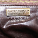 Bottega Veneta INTRECCIATO Shoulder Bag Leather Dark Brown Gold Auth ep16918-19