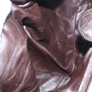 Bottega Veneta INTRECCIATO Shoulder Bag Leather Dark Brown Gold Auth ep16918-20