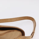 GUCCI Shoulder Bag Leather Beige Gold Auth ep16920-10