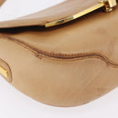 GUCCI Shoulder Bag Leather Beige Gold Auth ep16920-13