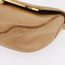 GUCCI Shoulder Bag Leather Beige Gold Auth ep16920-14