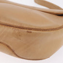 GUCCI Shoulder Bag Leather Beige Gold Auth ep16920-16