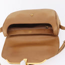 GUCCI Shoulder Bag Leather Beige Gold Auth ep16920-18