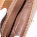 GUCCI Shoulder Bag Leather Beige Gold Auth ep16920-22