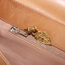 GUCCI Shoulder Bag Leather Beige Gold Auth ep16920-26