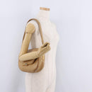 GUCCI Shoulder Bag Leather Beige Gold Auth ep16920-29