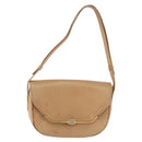 GUCCI Shoulder Bag Leather Beige Gold Auth ep16920-2
