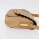 GUCCI Shoulder Bag Leather Beige Gold Auth ep16920-5