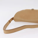 GUCCI Shoulder Bag Leather Beige Gold Auth ep16920-9