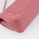 CHANEL Mini Matelasse 20 Chain Bag Lamb Skin Pink Silver CC Auth ep16927SAM-13