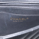CHANEL Vstitched Chain Shoulder Bag Lamb Skin Black Gold CC Auth ep16928SAM-18