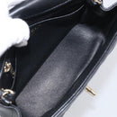 CHANEL Vstitched Chain Shoulder Bag Lamb Skin Black Gold CC Auth ep16928SAM-19