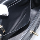 CHANEL Vstitched Chain Shoulder Bag Lamb Skin Black Gold CC Auth ep16928SAM-22