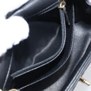 CHANEL Vstitched Chain Shoulder Bag Lamb Skin Black Gold CC Auth ep16928SAM-24