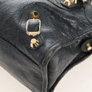Balenciaga Classic Mini City Hand Bag Leather Gold Gray 300295 Auth ep16932M-14