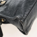 Balenciaga Classic Mini City Hand Bag Leather Gold Gray 300295 Auth ep16932M-15