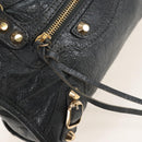 Balenciaga Classic Mini City Hand Bag Leather Gold Gray 300295 Auth ep16932M-17