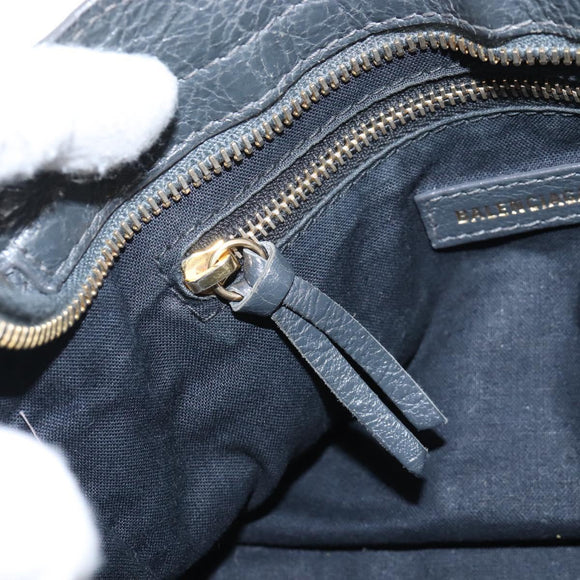 Balenciaga Classic Mini City Hand Bag Leather Gold Gray 300295 Auth ep16932M
