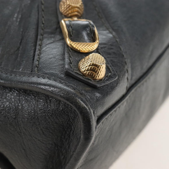 Balenciaga Giant Mini City Hand Bag Leather 2way Gold Gray 309544 Auth ep16934M