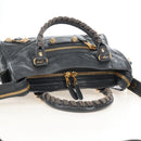 Balenciaga Giant Mini City Hand Bag Leather 2way Gold Gray 309544 Auth ep16934M-6