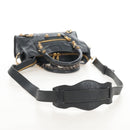 Balenciaga Giant Mini City Hand Bag Leather 2way Gold Gray 309544 Auth ep16934M-9