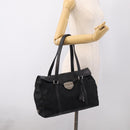 PRADA Hand Bag Nylon Black Silver Auth ep16937V-32