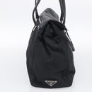 PRADA Hand Bag Nylon Black Silver Auth ep16937V-4