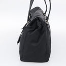 PRADA Hand Bag Nylon Black Silver Auth ep16937V-5