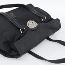 PRADA Hand Bag Nylon Black Silver Auth ep16937V-6