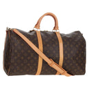 LOUIS VUITTON Monogram Keepall Bandouliere 50 Boston Bag M41416 LV Auth ep16940V-1