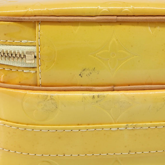LOUIS VUITTON Monogram Vernis Wooster Bag Lime Yellow M91075 LV Auth ep16941