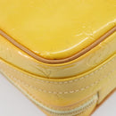 LOUIS VUITTON Monogram Vernis Wooster Bag Lime Yellow M91075 LV Auth ep16941-14