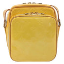 LOUIS VUITTON Monogram Vernis Wooster Bag Lime Yellow M91075 LV Auth ep16941-2