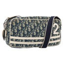 Christian Dior Trotter Shoulder Bag PVC Blue Silver Auth ep16942-1