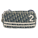 Christian Dior Trotter Shoulder Bag PVC Blue Silver Auth ep16942-2