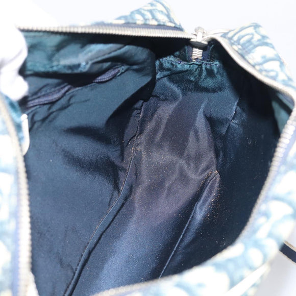 Christian Dior Trotter Shoulder Bag PVC Blue Silver Auth ep16942