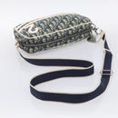 Christian Dior Trotter Shoulder Bag PVC Blue Silver Auth ep16942-7