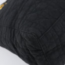 Christian Dior Lady Dior Canage Hand Bag Canvas Black Gold Tone Auth ep16956-11