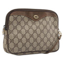 GUCCI GG Supreme Shoulder Bag PVC Beige Gold Tone 97 02 068 Auth ep16964-1