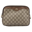GUCCI GG Supreme Shoulder Bag PVC Beige Gold Tone 97 02 068 Auth ep16964-2