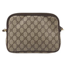 GUCCI GG Supreme Shoulder Bag PVC Beige Gold Tone 97 02 068 Auth ep16964-3