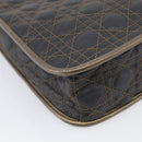 Christian Dior Canage Shoulder Bag Canvas Black Gold Tone Auth ep16966V-11