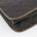 Christian Dior Canage Shoulder Bag Canvas Black Gold Tone Auth ep16966V-13
