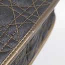 Christian Dior Canage Shoulder Bag Canvas Black Gold Tone Auth ep16966V-14