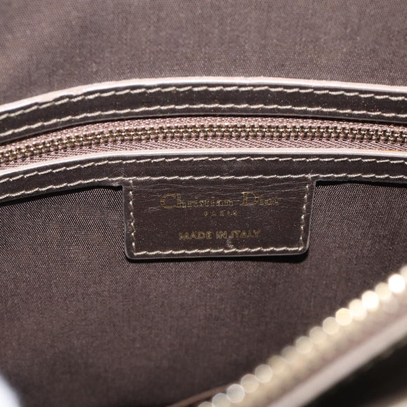 Christian Dior Canage Shoulder Bag Canvas Black Gold Tone Auth ep16966V