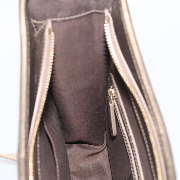 Christian Dior Canage Shoulder Bag Canvas Black Gold Tone Auth ep16966V