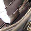 Christian Dior Canage Shoulder Bag Canvas Black Gold Tone Auth ep16966V-23