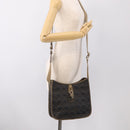 Christian Dior Canage Shoulder Bag Canvas Black Gold Tone Auth ep16966V-24